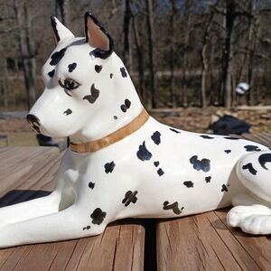 Rare Porcelain Erphila Harlequin Great Dane. Vintage Circa 40's. Germany Import.